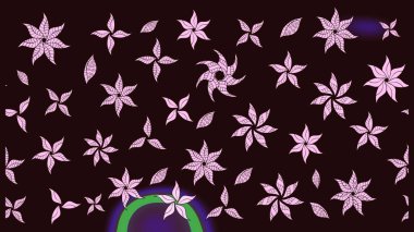 Kahverengi renkli çiçekler. Renkli Bahar Teması eskiz kalıbı. Güzel çiçek deseni. Düz Çiçek Elementleri Tasarımı.