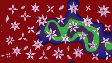 Sevgililer günü ve tebrik kartı konsepti için şık bir davetiye. Manzaralı çiçek deseni. Çiçek kompozisyonu, el boyası, hassas şablon. Üst manzara, yumuşak kırmızı renk biçimi.