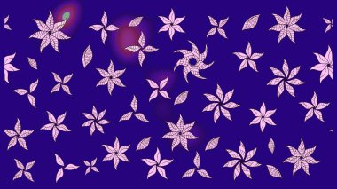 Eskiz arkaplan modeli. Raster - stok. Yapraklı çiçekler ve mavi renkli papatya çiçekleri..