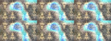 Güzel dekorasyon. Gri, bej ve mavi renklerde suluboya kar taneleri. Kışın sembolü. İllüstrasyon kar tanesi.