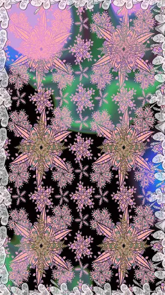 Raster - stok. Tarafsız çiçekli kusursuz desen, suluboya çiçek deseni, sevimli çiçek, duvar kağıdı, kart veya kumaş için fayanslı.