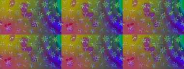 Düz Çiçek Elementleri Tasarımı. Yeşil renkli çiçekler. Çiçek desenli eskiz, yaz çiçekleri. Renkli Bahar Teması çizim şablonu.