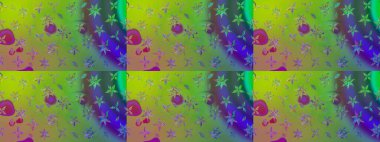 Düz Çiçek Elementleri Tasarımı. Eskiz klasiği. Renkli Bahar Teması eskiz kalıbı. Raster Şirin kumaş deseni.