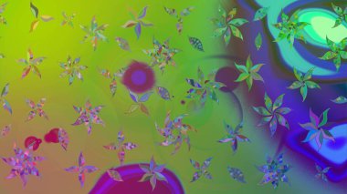 Çiçekleri, deniz kabukları, mandalaları ve suluboya efektleriyle donanma geçmişi. Yatak çarşafları, ceket, paket tasarımı, kumaş ve moda kavramları için tekstil baskısı. Çizim kalıbı etnik tasarım.