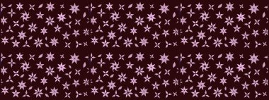 Kahverengi renklere karalama yapan çiçek desenli çizim. Raster illüstrasyonu.