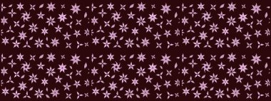 El çizimi. Çiçekli, yapraklı, çiçek desenli eskiz. Raster illüstrasyonu.