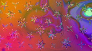 Bahar mevsimi. Raster güzel bir çiçek deseni çizmiş. Tatil havası. Nazik romantik baskı.