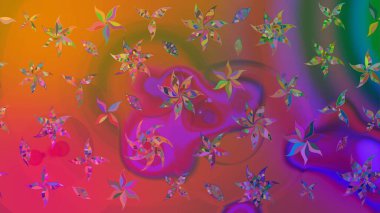 Çiçek arkaplanlı soyut zarafet eskiz deseni. Raster Güzel kumaş deseni.