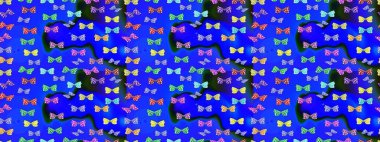 Mavi arka planda izole edilmiş web tasarımı için renk çizgisi raster seti. Robot resim. Kelebek.