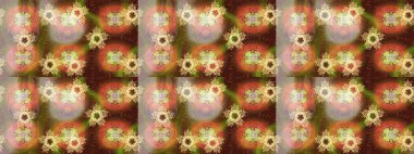 El çizimi, dövme stili karalama, kumaş tasarımı ve Raster illüstrasyonunda kartlar. Contour kahverengi, bej ve turuncu mandala şekilli kar taneleri sanat terapisi tarzı zen çizim için..