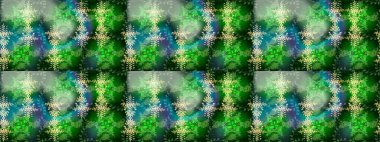 Kar tanesi kışı. Kışın sembolü. Renkli arka planda izole edilmiş suluboya kar taneleri. Raster illüstrasyonu.