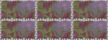 Renkli Bahar Temalı Kusursuz Arkaplan. Raster Şirin kumaş deseni. Düz Çiçek Elementleri Tasarımı. Kusursuz bağbozumu.