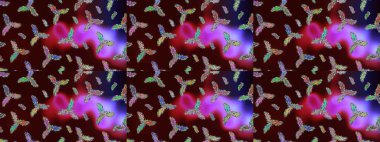 Retro tarzı doku, soyut kış elementleri. Son moda kar taneleri ve elementler onun kartlarını gösteriyor. Harika tasarım posteri, kapak, kahverengi, mor ve kırmızı renkli kart tasarımı. Kar taneleri tasarımı.