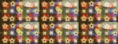 Noel tarafsız, bej ve kahverengiler. Sihirli, nötr, bej ve kahverengi tatil soyut arka plan, yıldız ve düşen kar taneleri. Raster illüstrasyonu.