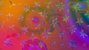 Kahverengi çiçekli eskiz deseni, suluboya çiçek deseni, sevimli çiçek, duvar kağıdı, kart veya kumaş için fayanslı. Raster - stok.