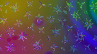 Çiçek buketleriyle klasik bir eskiz şekli. Kahverengi renklerde. Raster illüstrasyonu.