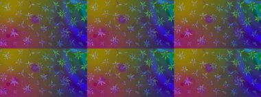 Sketch Colour Spring Theme eskiz kalıbı. Kahverengi renkli çiçekler. Sevimli çiçek raster deseni. Düz Çiçek Elementleri Tasarımı.