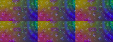 Raster illüstrasyonu. Suluboya çiçekli çiçek deseni. Kahverengi renkli güzel tekstil.