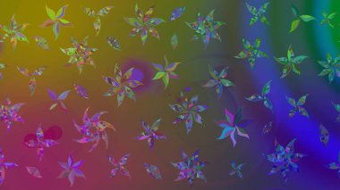 Vadinin çiçekleri kahverengi renklerde. Çiçeksel çizim kalıbının çizimi.