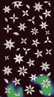 Moda baskıları için zarif bir şablon. Parlak renkli çiçekleri ve kahverengi renkli yaprakları olan harika bir çiçek deseni. Halk tarzı. Modern çiçek arkaplanı.