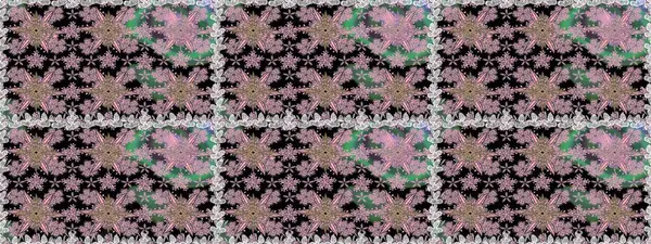 Renkli Bahar Temalı Kusursuz Arkaplan. Düz Çiçek Elementleri Tasarımı. Tarafsız renklerde şirin bir çiçek deseni. Raster Modaya uygun kumaş deseni.