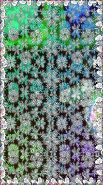 Moda baskıları için zarif bir şablon. Modern çiçek arkaplanı. Halk tarzı. Parlak renkli çiçekleri ve gri yaprakları olan, kusursuz çiçek desenleri..