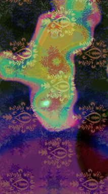 Yumuşak pamuk tasarımı. Klasik çiçek desenli. Raster 'ın taze dokusu. Paketleme, tekstil, duvar kâğıdı için çiçek eskizi. Yumuşak kiremit.