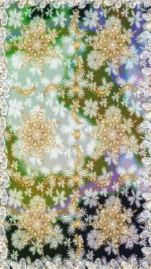 Altın elementlerle nötr renklerde altın desen. Klasik klasik klasik arka plan. Geleneksel oryantasyon süsü. Kusursuz klasik raster altın desenli.