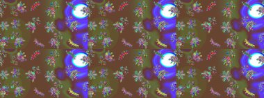 Kar Tanesi Mozaik ikonu. Kahverengi, yeşil ve menekşe rengi kar tanecikleri tabelası. Düz dizayn. Sembol kışı, donmuş, Noel, yeni yıl tatili. Grafiksel element dekorasyonu. Raster illüstrasyonu.