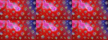 Kırmızı renkte çiçekler. Renkli Bahar Teması eskiz kalıbı. Düz Çiçek Elementleri Tasarımı. Sevimli çiçek raster deseni.