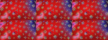 Raster. Kırmızı renkte güzel çiçekler, suluboya desenli eskiz deseni, duvar kağıdı, kart veya kumaş için fayanslı..