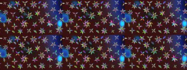 Çiçek deseni. Düz Çiçek Elementleri Tasarımı. Raster güzel kumaş deseni çiziyor. Renkli Bahar Teması çizim şablonu.