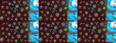 Renkli Yaz Temalı eskiz kalıbı. Kahverengi renkli çiçekler. Raster Illustrasyon 'daki Çiçek Deseni' nin son moda çizimi. Düz Çiçek Elementleri Tasarımı.