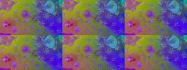 Güzel kumaş deseni. Raster suluboya deseni, narin çiçekler, menekşe çiçekleri, tebrik kartı şablonu..