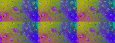 Düz Çiçek Elementleri Tasarımı. Raster illüstrasyonundaki çiçek desenli çizim. Yeşil renkli çiçekler. Renkli Bahar Teması çizim şablonu.