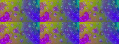 Bahar çiçekleriyle güzel bir çiçek deseni çizmişsin. Raster illüstrasyonu. Güzel kumaş deseni.