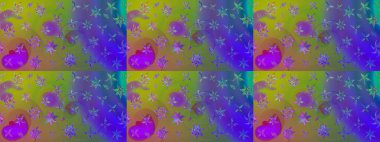 Raster illüstrasyonu. Küçük çiçekli basit bir çiçek çizimi. Moda baskısı, albüm, ambalaj kağıdı ve duvar kağıdı için zarif dekoratif süslemeler. Menekşe renginde şirin çiçekler.