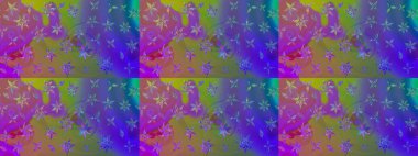 Güzel kumaş deseni. El çizimi. Raster illüstrasyonu. Çiçekler, dallar, otlar ve çiçekler.