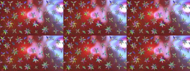 Raster düz çiçek çizim deseni. Hediye ambalaj kağıdı, tebrik kartları, posterler ve pankart tasarımı. Kahverengi renkte çiçekler.