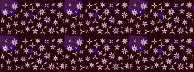 Çiçeksel çizim kalıbının yansıması. Vadinin çiçekleri kahverengi renklerde.