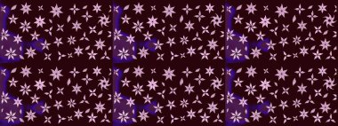 Raster illüstrasyonu. Küçük çiçekli şirin bir desen. Çiçek ve yapraklı çiçek deseni.