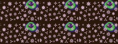 Raster resim. Çiçek desenli çiçek ve yaprakları ile. Sevimli küçük çiçek desenle.