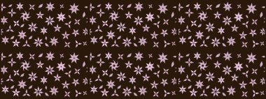 Çiçekli el çizimi çizimi deseni. Modern gelişim kahverengi raster arka plan duvar kâğıdı illüstrasyon klasik çizgili iz sürme desenli çiçekler, çiçekli süsler.