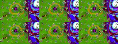 El çizimi. Çiçekli, yapraklı, çiçek desenli eskiz. Raster illüstrasyonu.