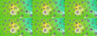 Çiçekler yeşile. Eskiz arkaplan modeli. Suluboya, elle çizilmiş. Raster stoku.