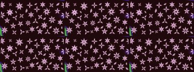 Çiçekler suluboya eskiz deseni. Raster Stili kumaş deseni.