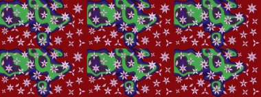 Kırmızı renkte çiçekler. Yumuşak, yaz çiçekli arka plan. Raster çiçek desenli ve çiçekli..