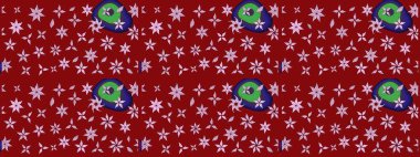 Sevimli küçük çiçek desenle. Raster resim. Çiçek desenli çiçek ve yaprakları ile.