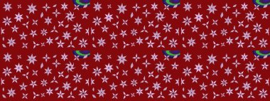 Kırmızı renkte çiçekler. Raster illüstrasyonu. Çiçek süslemeli çizim deseni.