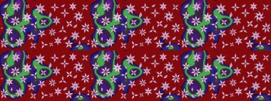 Çizim çiçek deseni duvar kağıdı, web sitesi arka planı, ambalaj kağıdı, davetiye, broşür, afiş veya web sitesi için kullanılabilir. Karalama elementleri. El çizimi Raster illüstrasyonu.